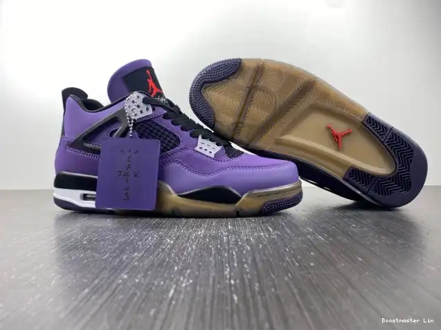 Bmlin shoes 4 (Friends Jordan and 766296 Travis Scott Retro LN4 Family) Purple 0623